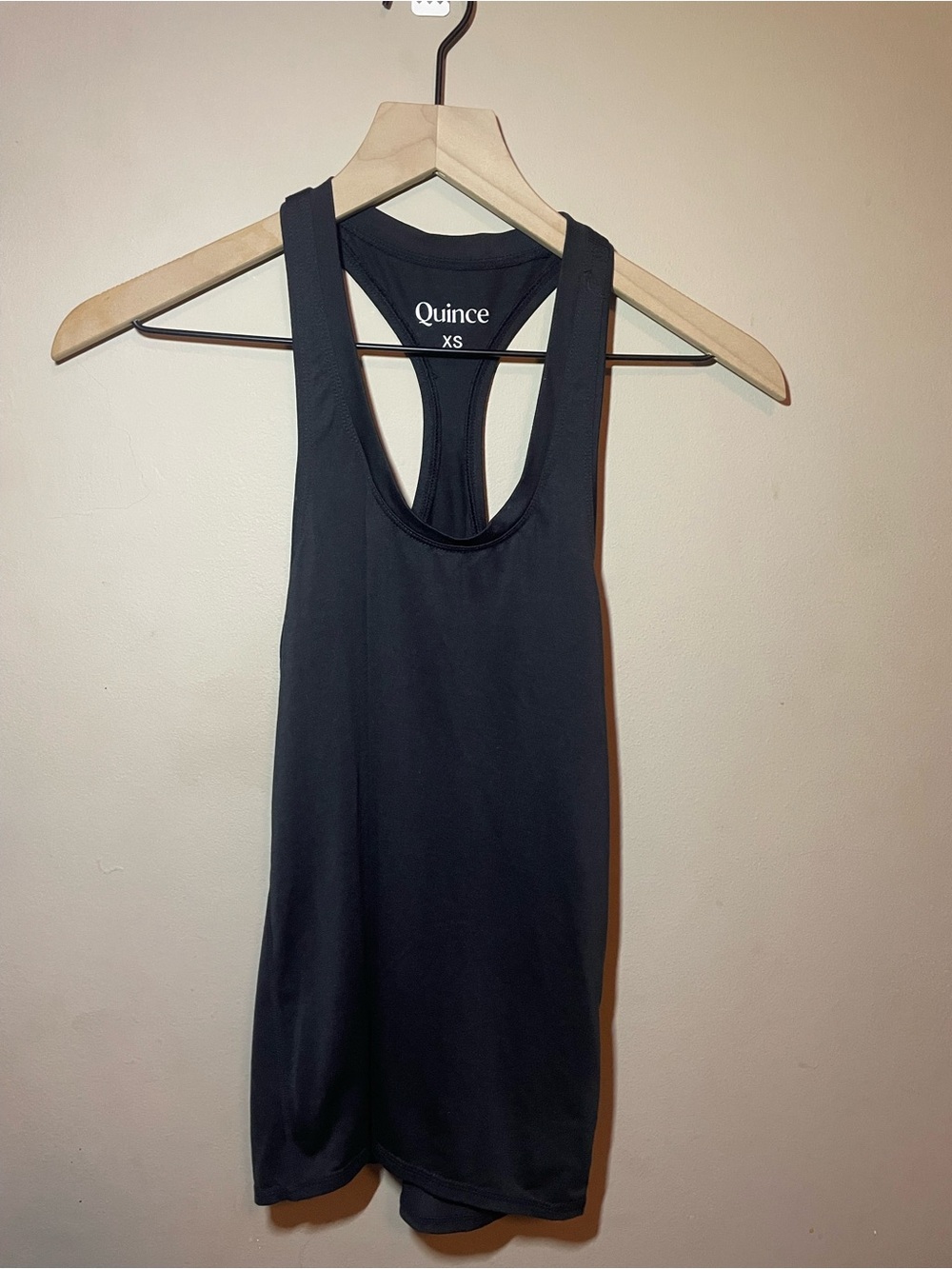 Quince Black Athletic Tank XS Racerback Workout Tennis Athleisure